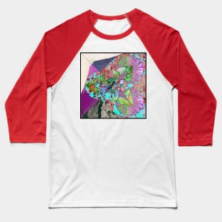 the city and the map geography art collage wallpaper Baseball T-Shirt